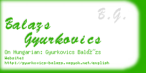 balazs gyurkovics business card